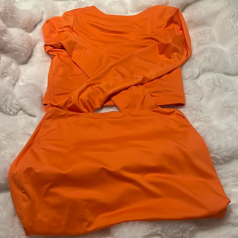 Brand new two piece light orange set